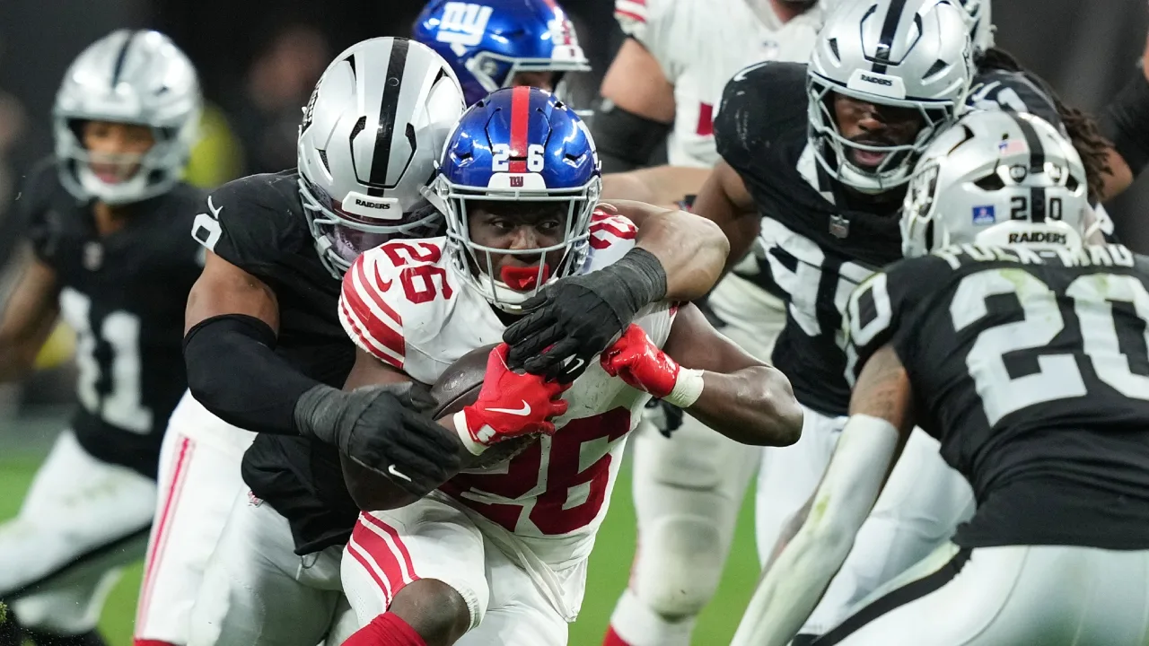 Devin Singletary, New York Giants vs Las Vegas Raiders, NFL
