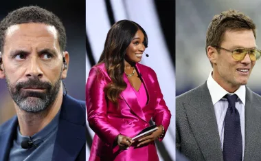 Rio Ferdinand, Samantha Johnson y Tom Brady