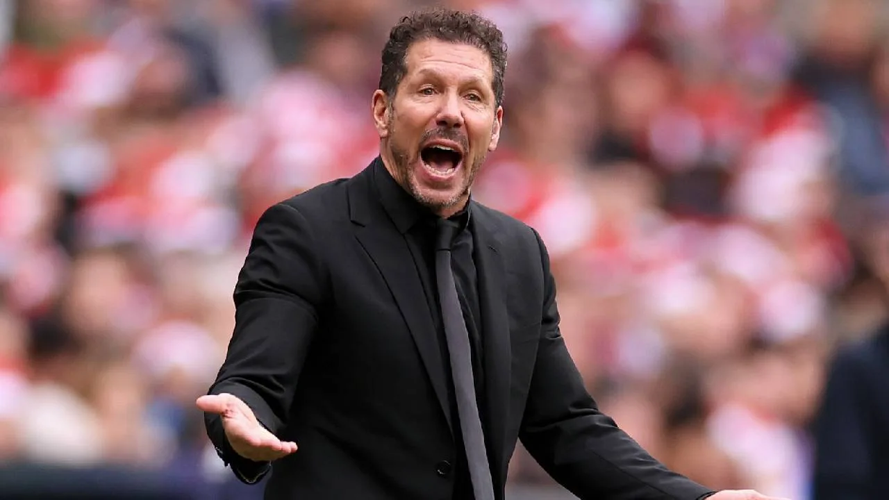 Diego Simeone, DT del Atlético de Madrid.