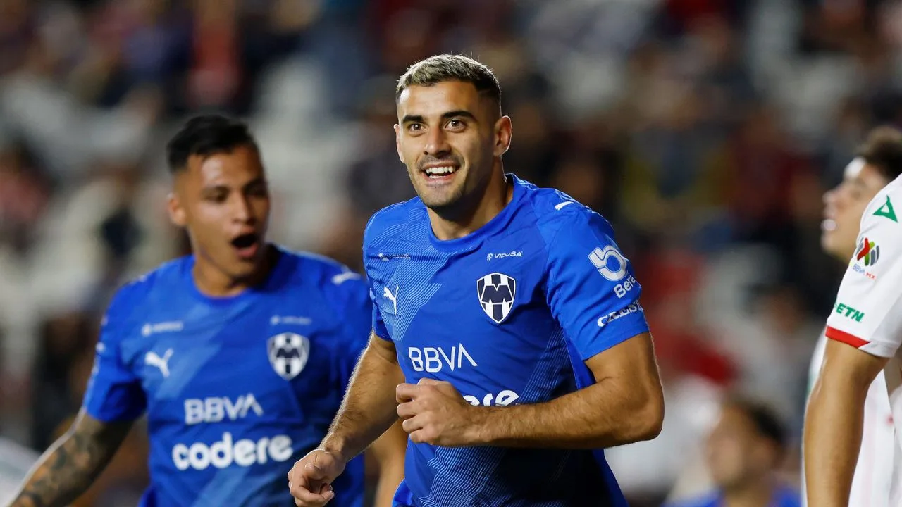 Germán Berterame, jugador del Monterrey. 