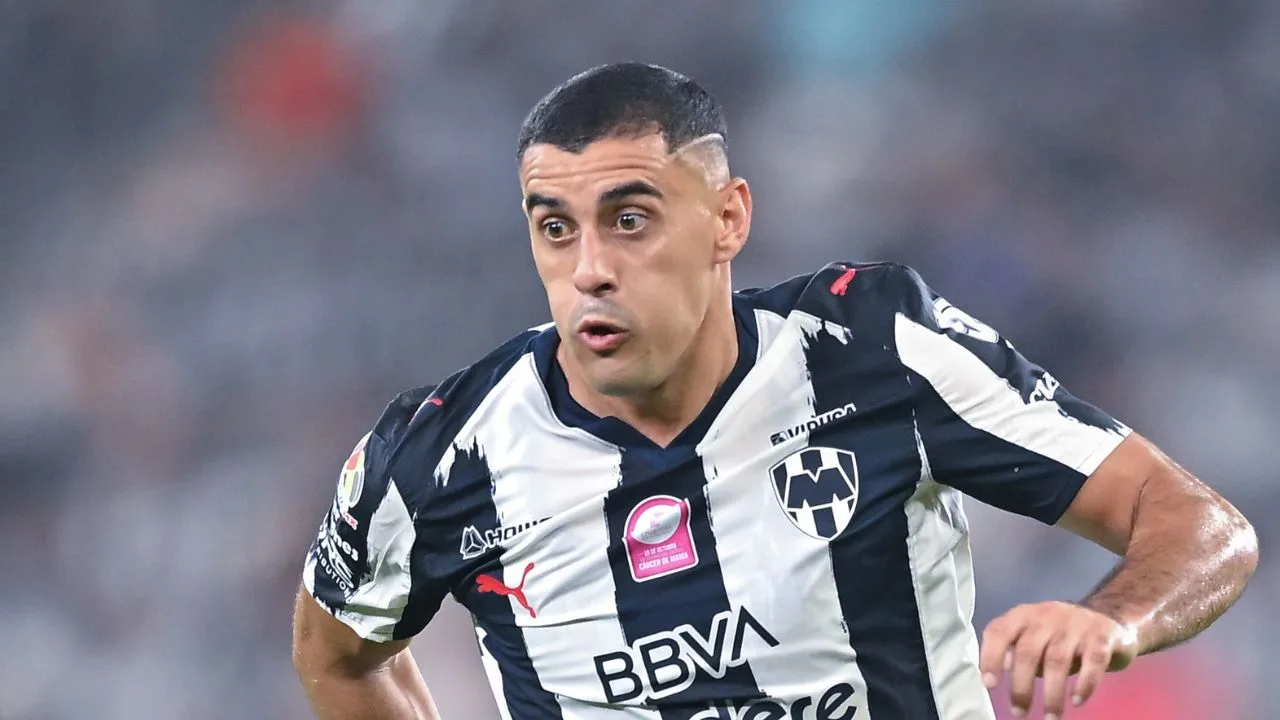 Germán Berterame, jugador de los Rayados de Monterrey. 