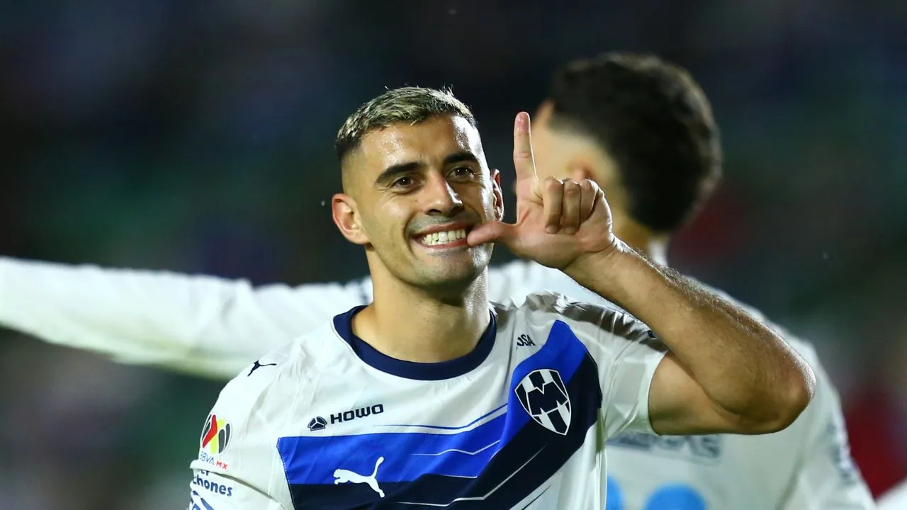 Germán Berterame, jugador del Monterrey. 