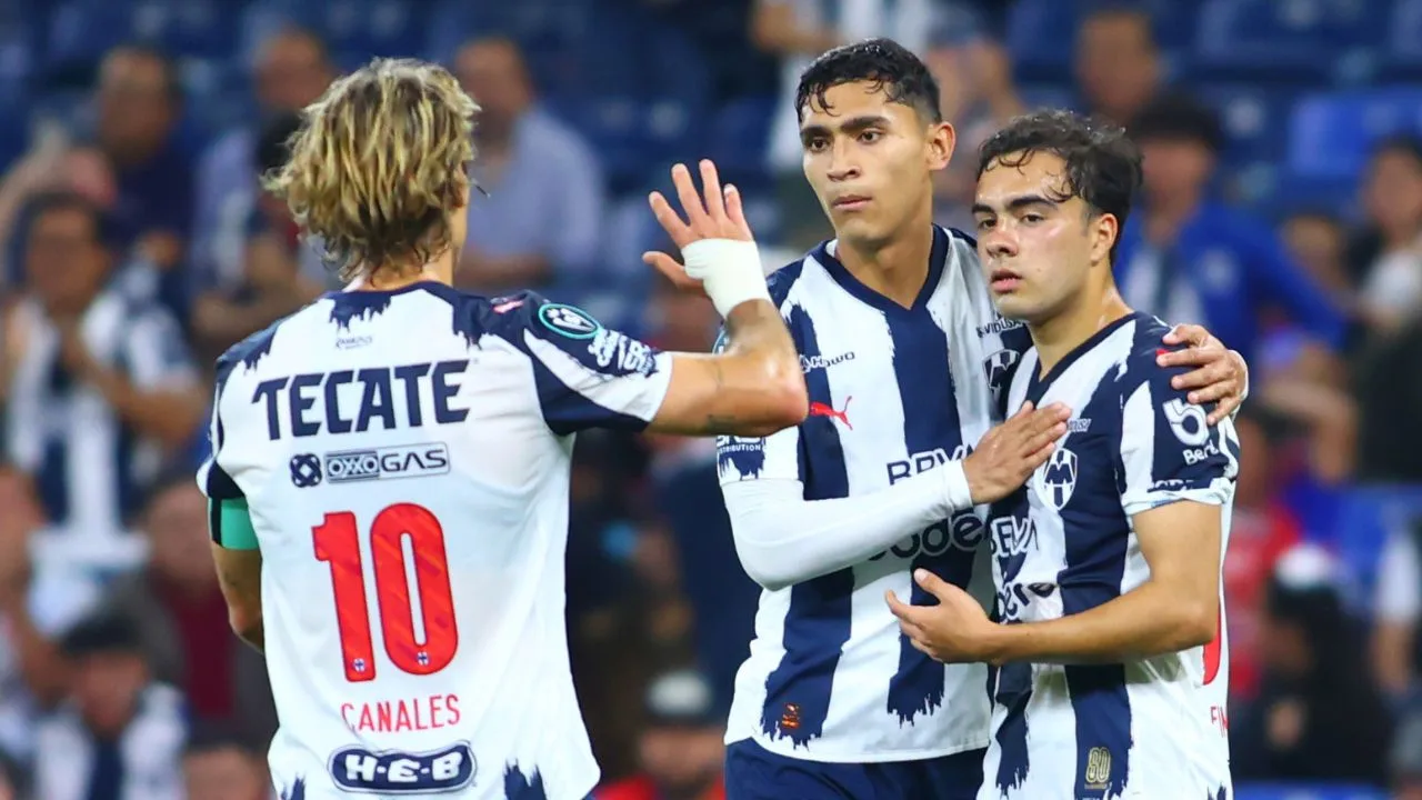 Jugadores de Monterrey en la Concachampions 2026.