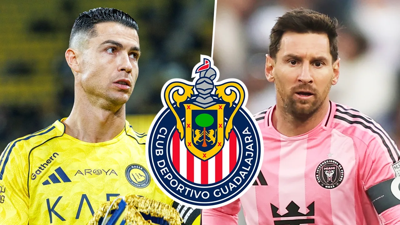 Chivas 'homenajea' a Cristiano Ronaldo y Lionel Messi.
