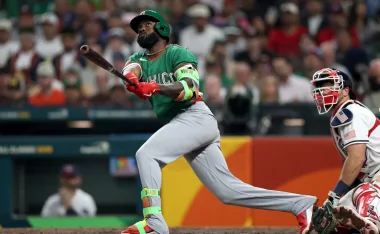 Randy Arozarena y Cal Raleigh, México vs Estados Unidos en el Clásico Mundial de Beisbol