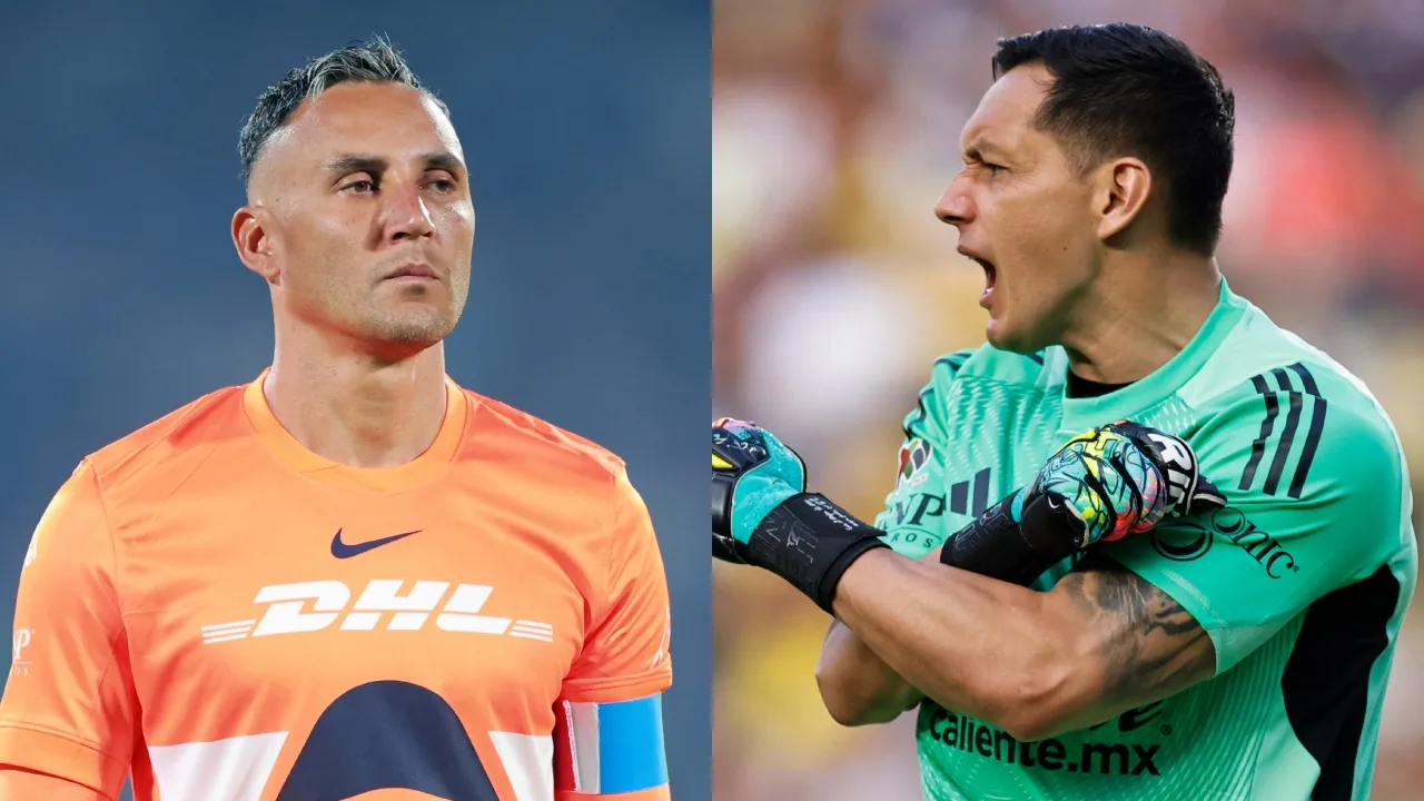 Keylor Navas y Rodolfo Cota, arqueros de Pumas y América respectivamente. 