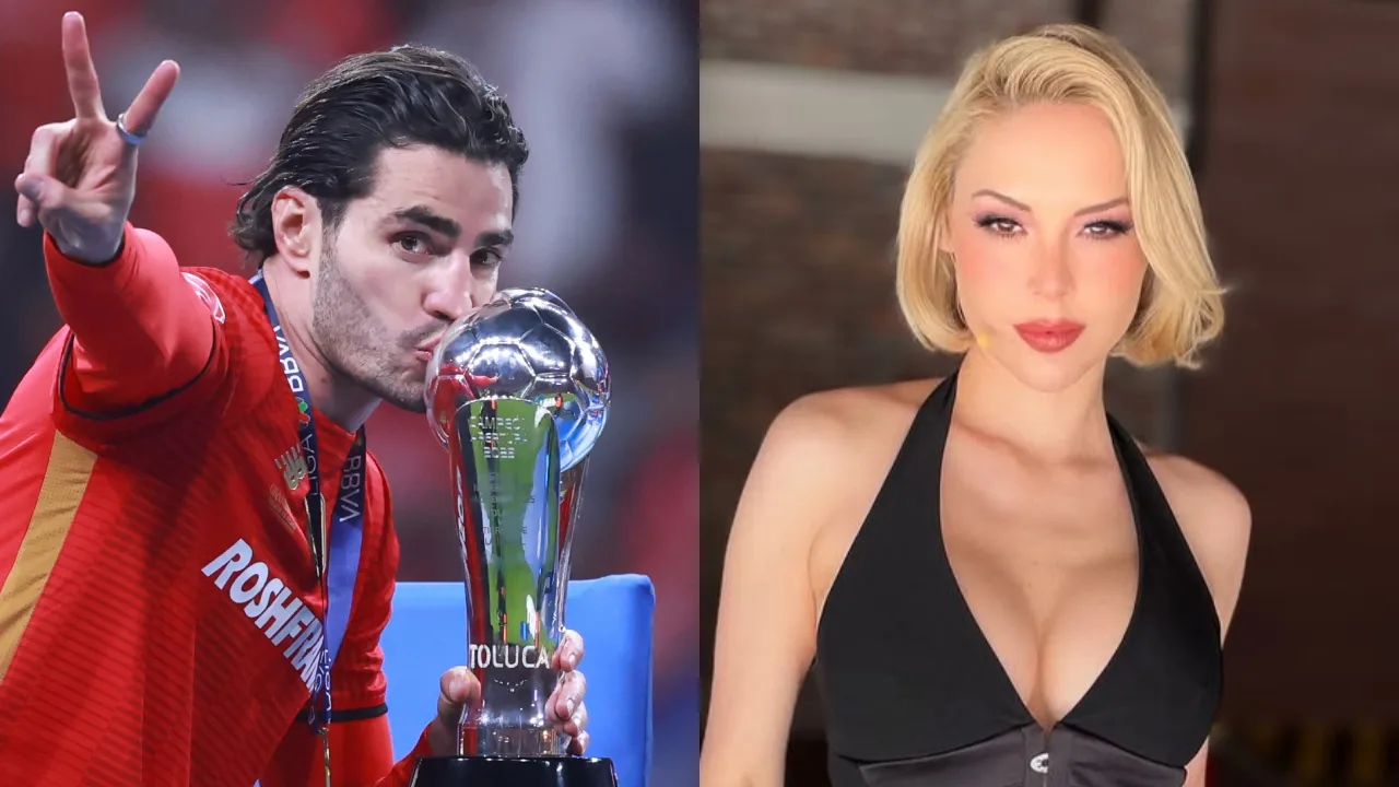 Pollo Briseño, jugador de Toluca y Miroslava Montemayor, conductora de TV. 