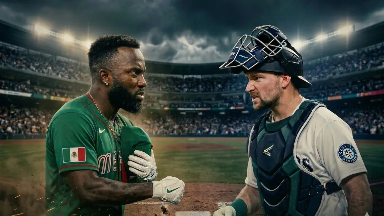 Randy Arozarena y Cal Raleigh, jugadores de México y Estados Unidos en el Clásico Mundial de Béisbol 2026.