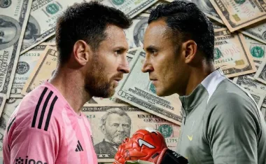 Lionel Messi y Keylor Navas.
