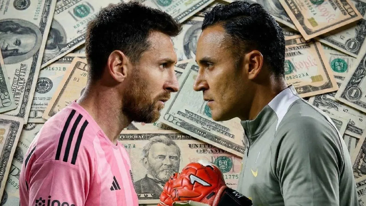 Lionel Messi y Keylor Navas.