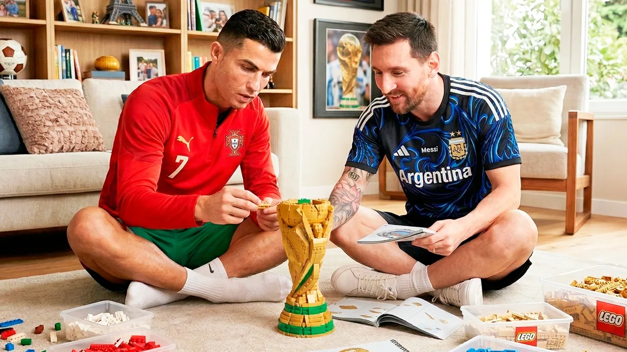 Cristiano Ronaldo y Lionel Messi participaron en publicidad de LEGO.