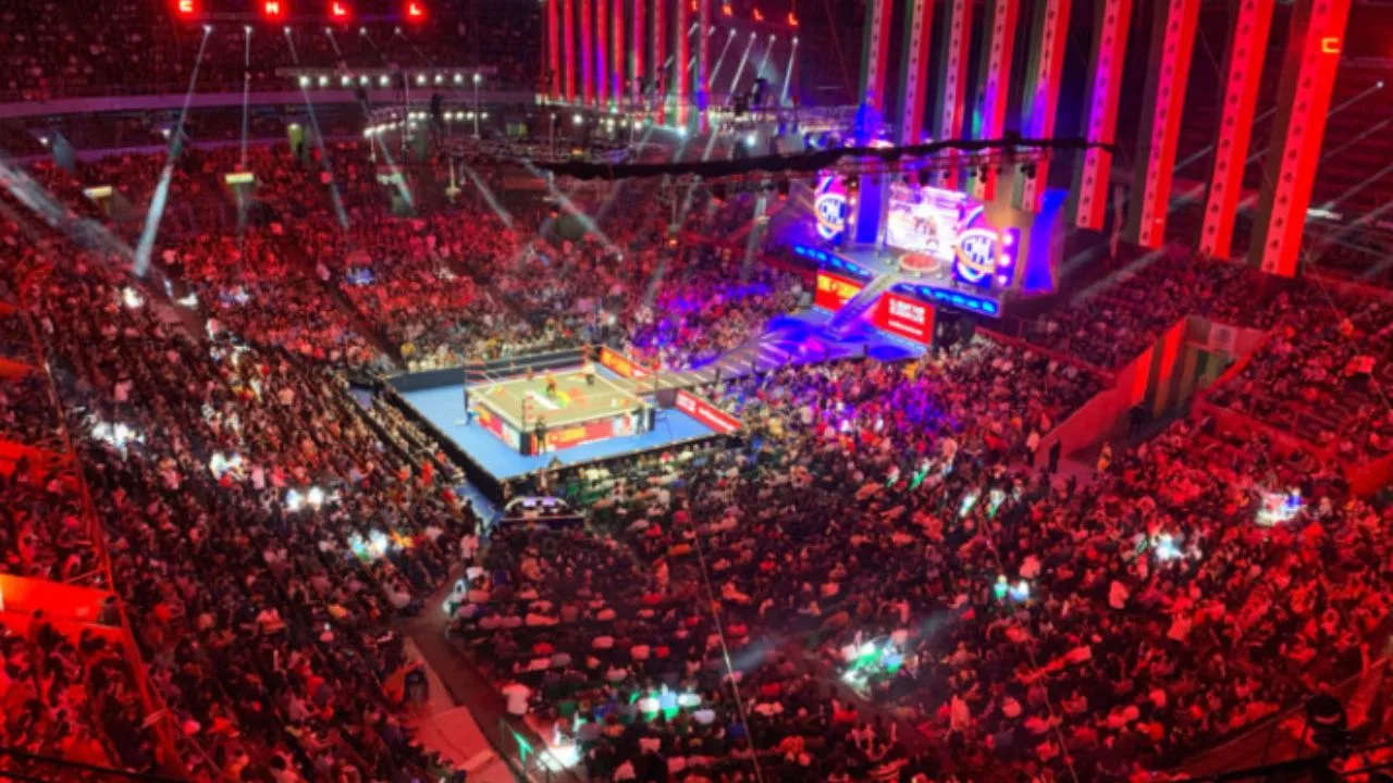 Imagen de la Arena México, recinto de la lucha libre mexicana. 