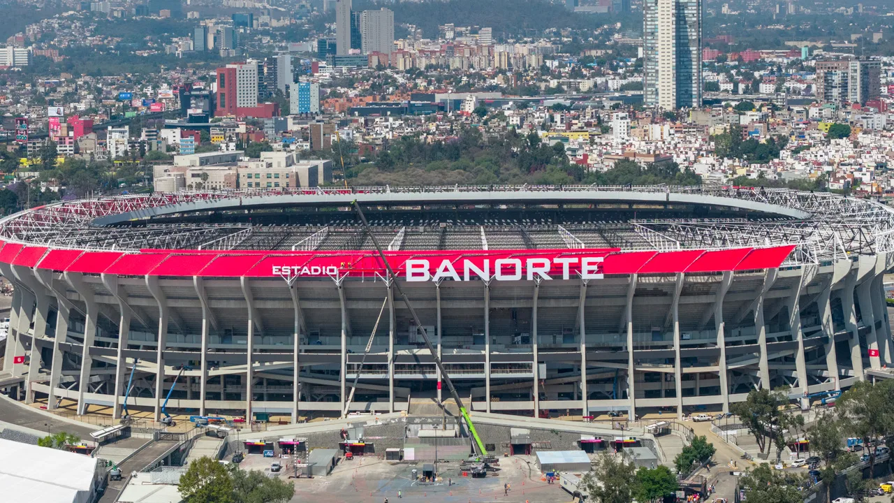 El renovado Estadio Azteca.