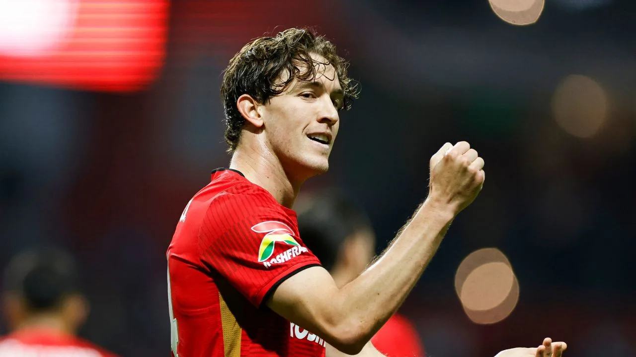 Marcel Ruiz, jugador del Toluca. 