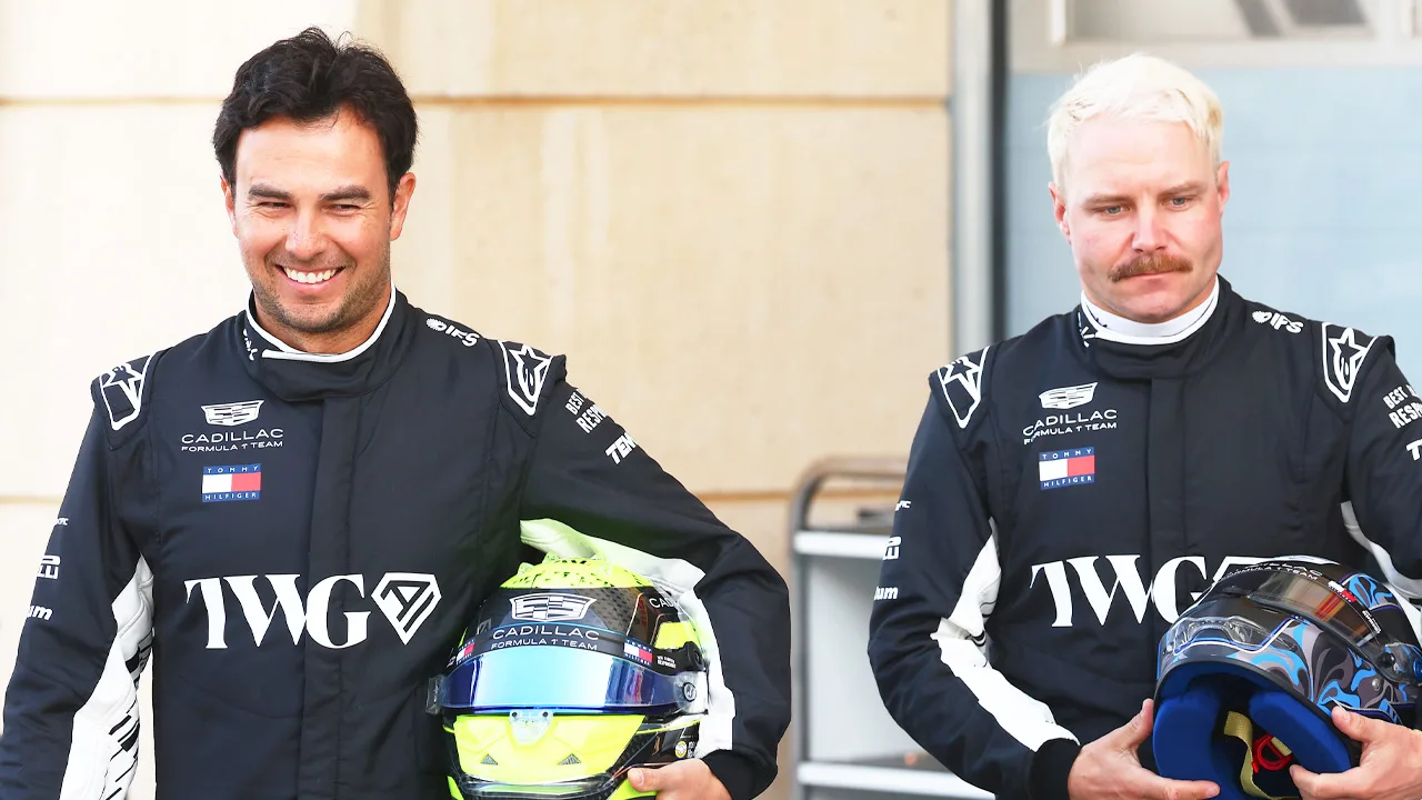 Checo Pérez junto a Valtteri Bottas en Cadillac.