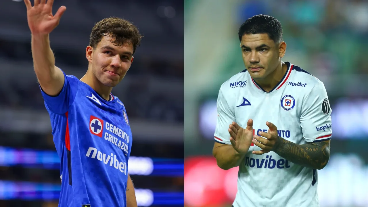 Jorge Rodarte y Gabriel Fernández, jugadores del Cruz Azul. 