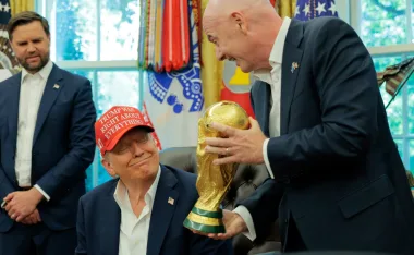 Presidente de la FIFA, Gianni Infantino con Donald Trump, Mundial 2026