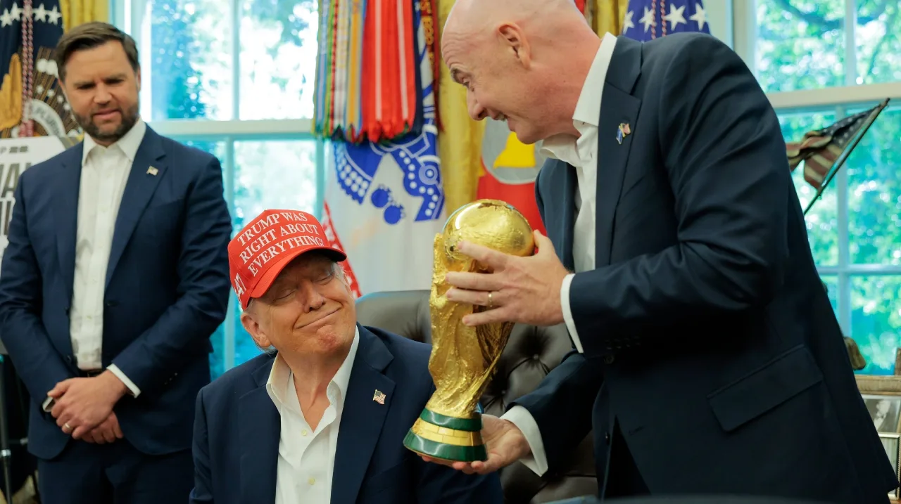 Presidente de la FIFA, Gianni Infantino con Donald Trump, Mundial 2026