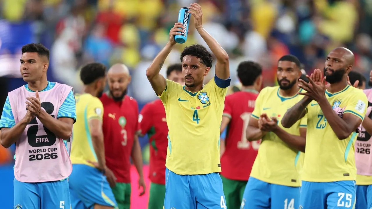 Jugadores de Brasil en su primer partido del Mundial 2026.