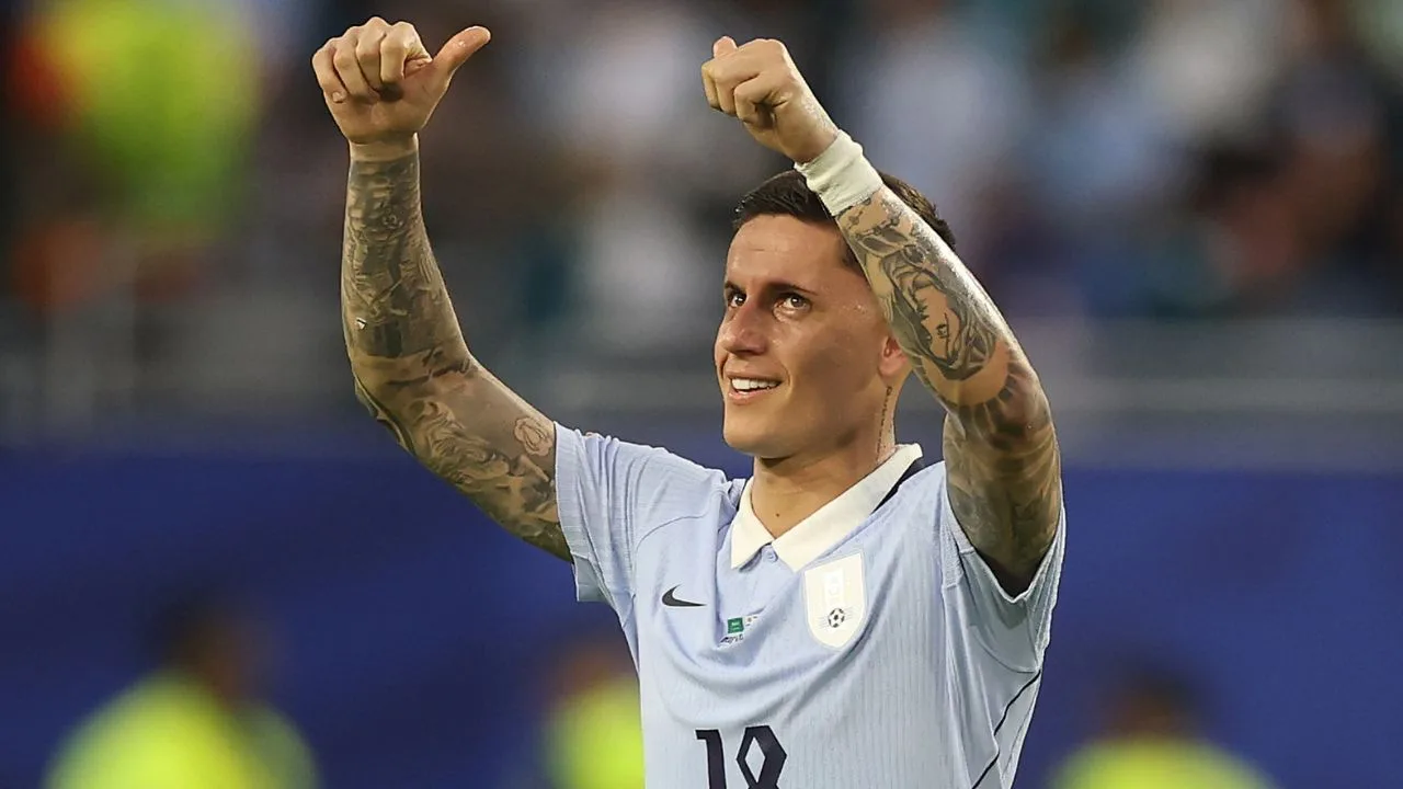 Brian Rodríguez, jugador de Uruguay y del América. 