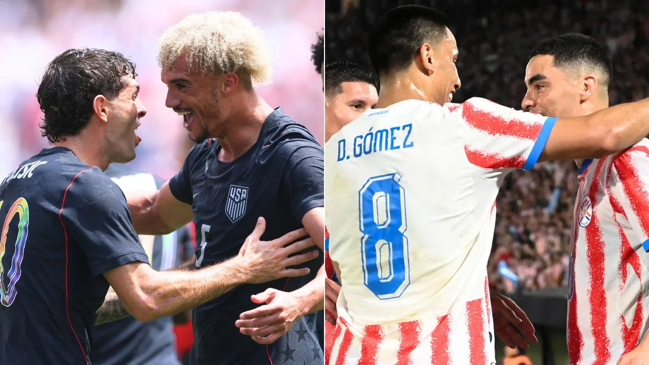 Alineaciones del partido Estados Unidos vs Paraguay.