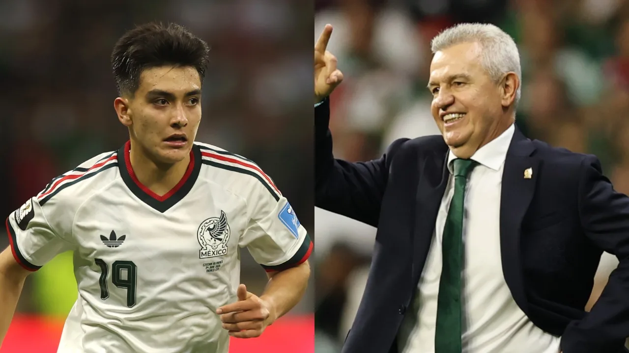 Gilberto Mora y Javier Aguirre, jugador y entrenador de la Selección Mexicana. 