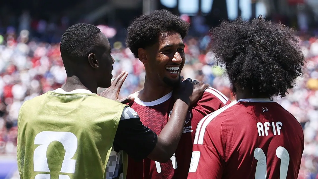 Homam El-Amin, jugador de Qatar. 