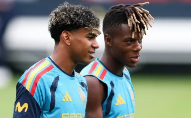 Lamine Yamal y Nico Williams.