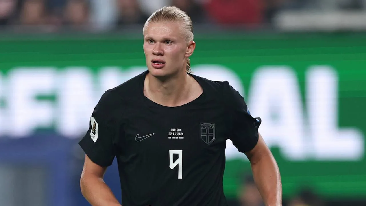 Erling Haaland, delantero de la Selección de Noruega.