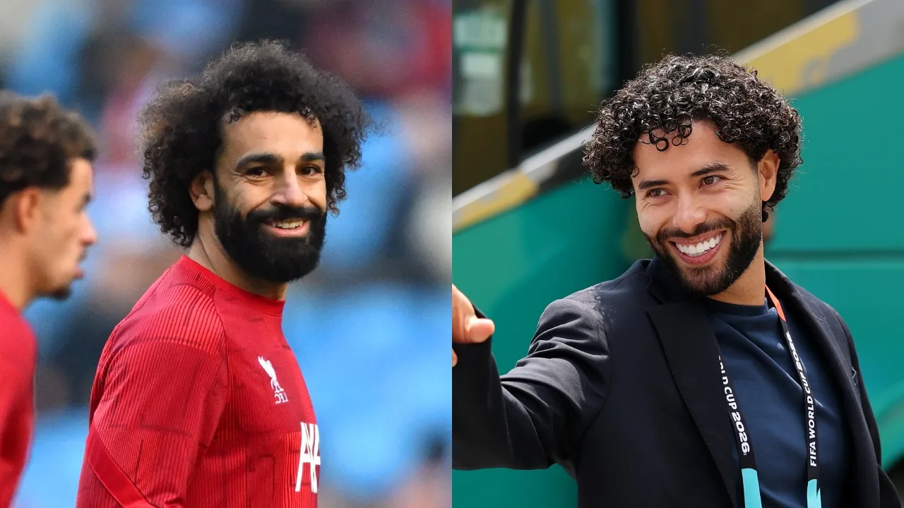 Mohamed Salah a la izquierda y a la derecha, César 