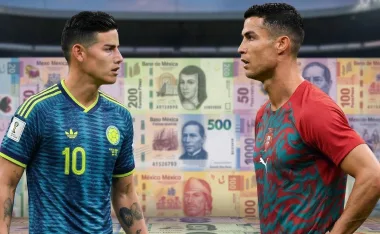 James Rodríguez y Cristiano Ronaldo.