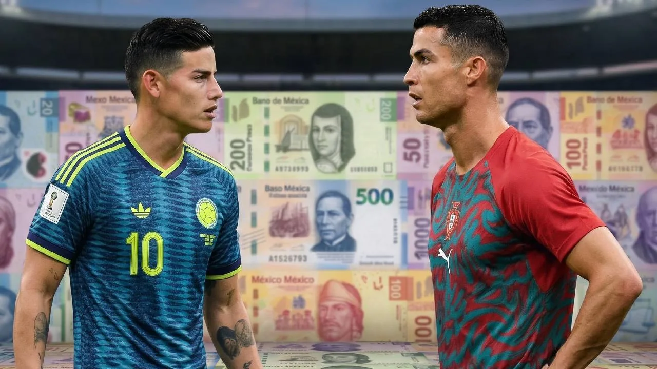 James Rodríguez y Cristiano Ronaldo.