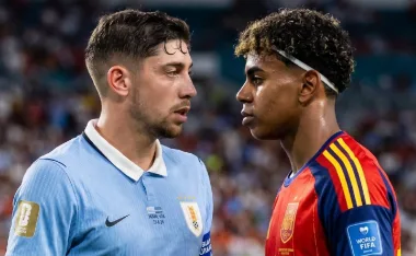 Federico Valverde y Lamine Yamal.