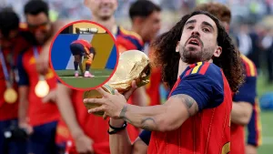 ¡No se vio por TV! El motivo por el que Marc Cucurella enterró una moneda en el campo antes de la Final del Mundial 2026