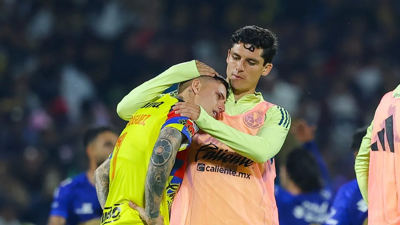 Jugadores del América, tras la eliminación en la temporada pasada. 