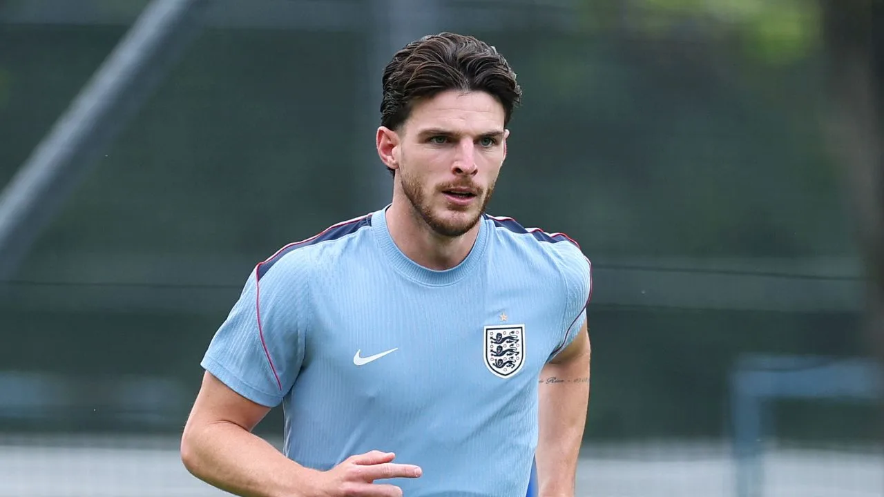 Declan Rice, jugador de la selección de futbol de Inglaterra. 