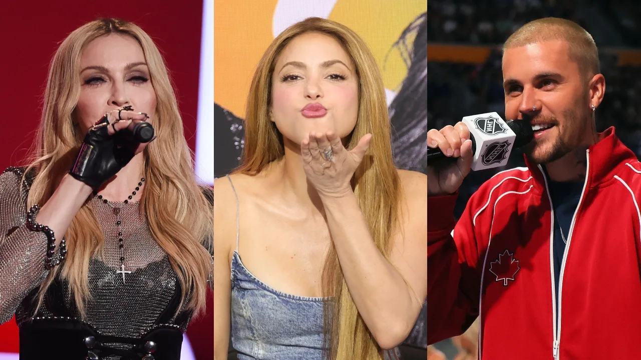 Madonna, Shakira y Justin Bieber, artistas del medio tiempo de la final del Mundial 2026. 