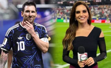 Lionel Messi y Tania Rincón.