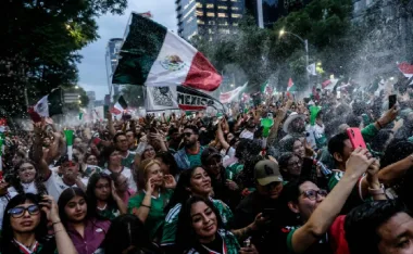 Celebraciones en el Ángel de la Independencia
