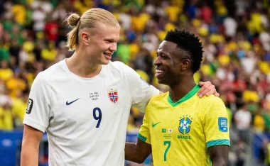 Erling Haaland y Vinícius Jr.