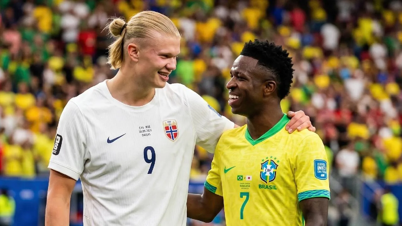 Erling Haaland y Vinícius Jr.