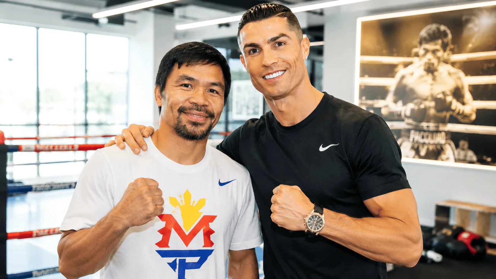CR7 y Manny Pacquiao sacudieron las redes.