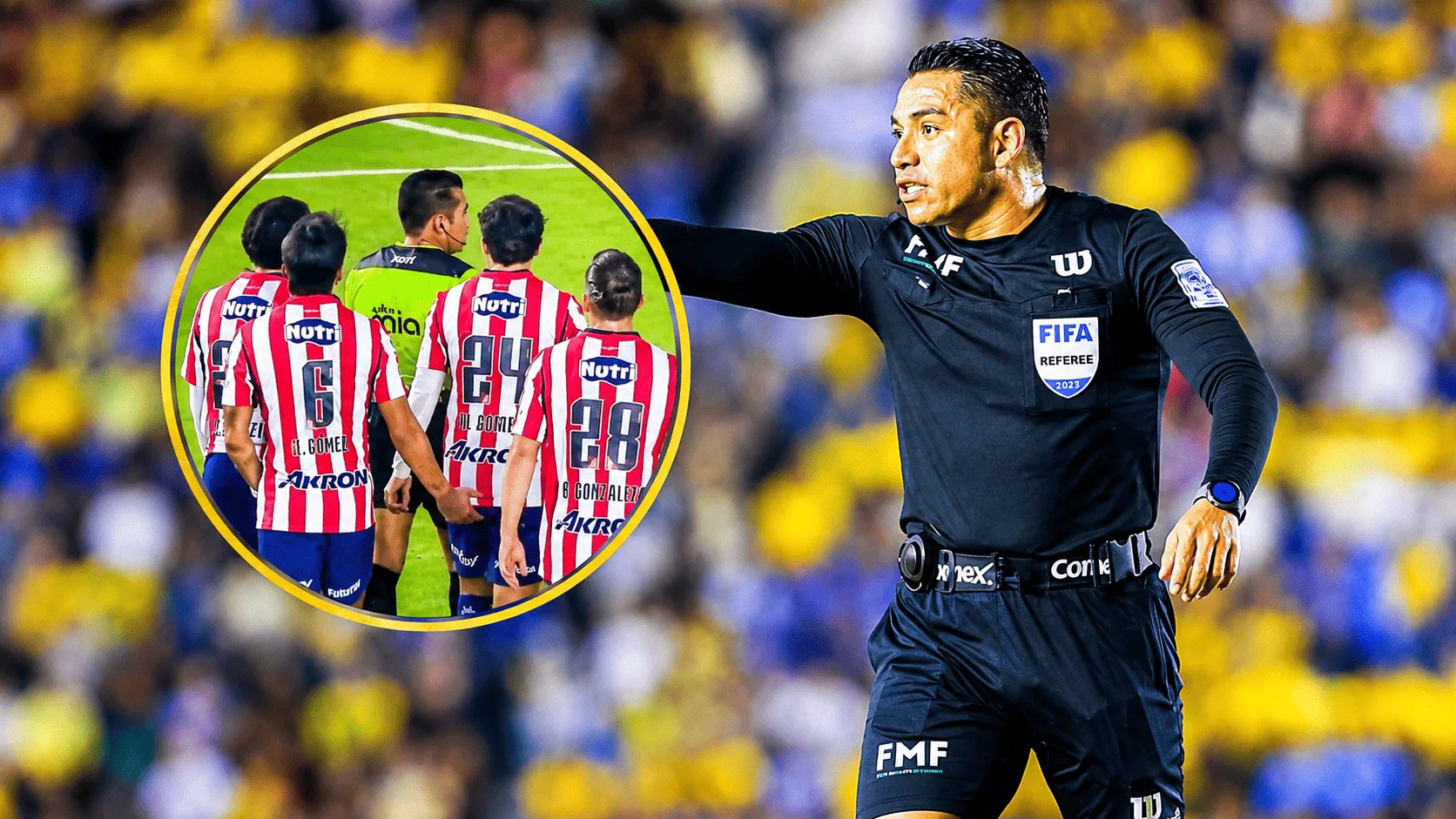 Un episodio confuso en el Estadio Hidalgo.