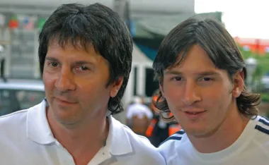 Jorge y Lionel Messi.