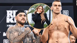 Mayeli Alonso apareció con un sombrero vaquero que llamó la atención en la pelea de Andy Ruiz