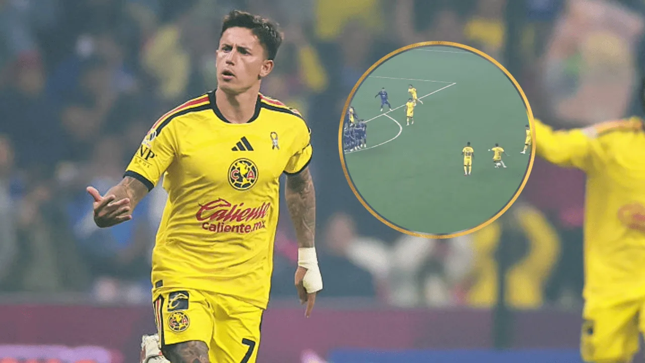 El charrúa marcó un golazo infernal.