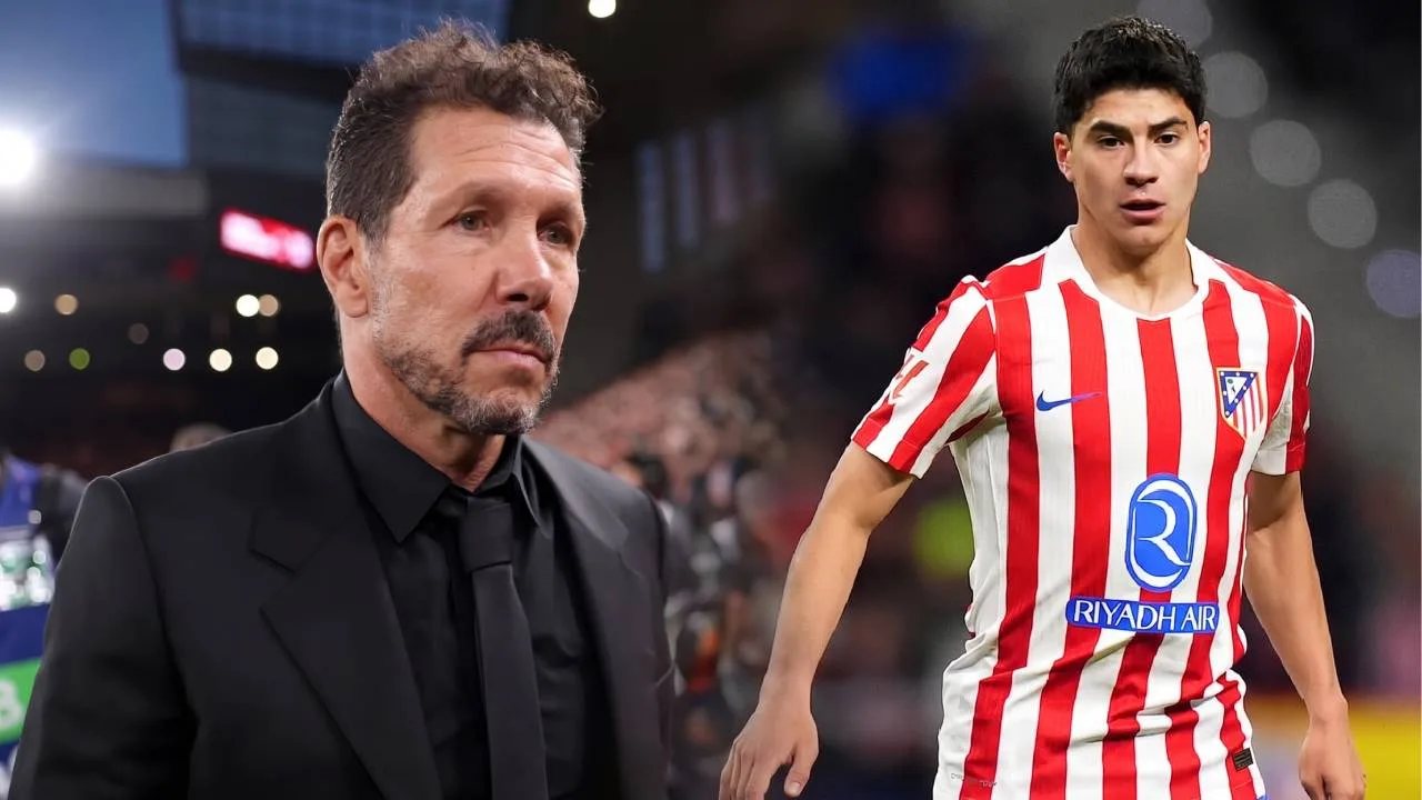 Diego Simeone y Obed Vargas.