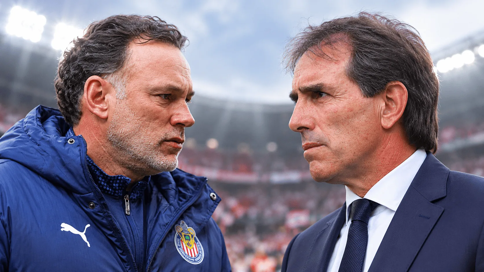 Milito y Almada, cara a cara.