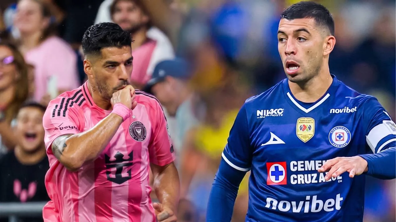 Luis Suárez y Erik Lira.