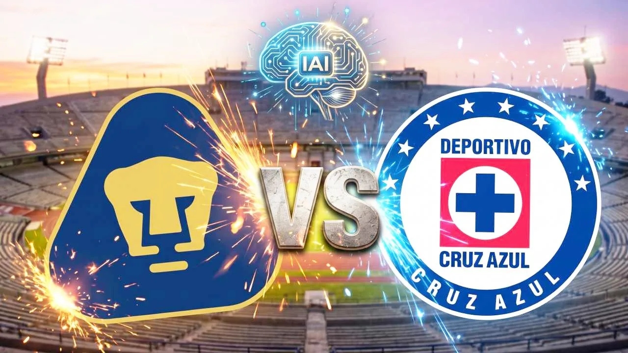 IA predice el resultado de Pumas vs Cruz Azul en Liga MX.